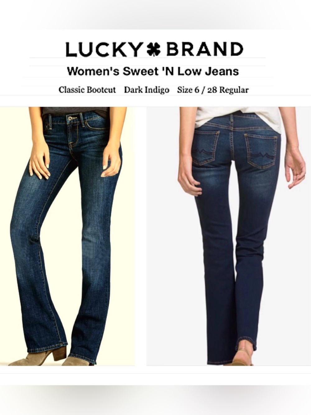 Lucky Brand Sweet N Low Jeans Dark Wash 6 28 R Women